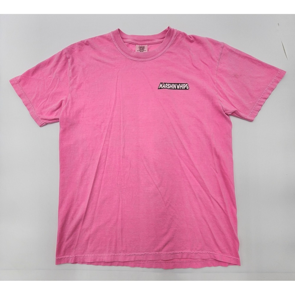 COMFORT COLORS MARTIAN‎ MARSHIN WHIPS ALIEN GRAPHIC TSHIRT PINK